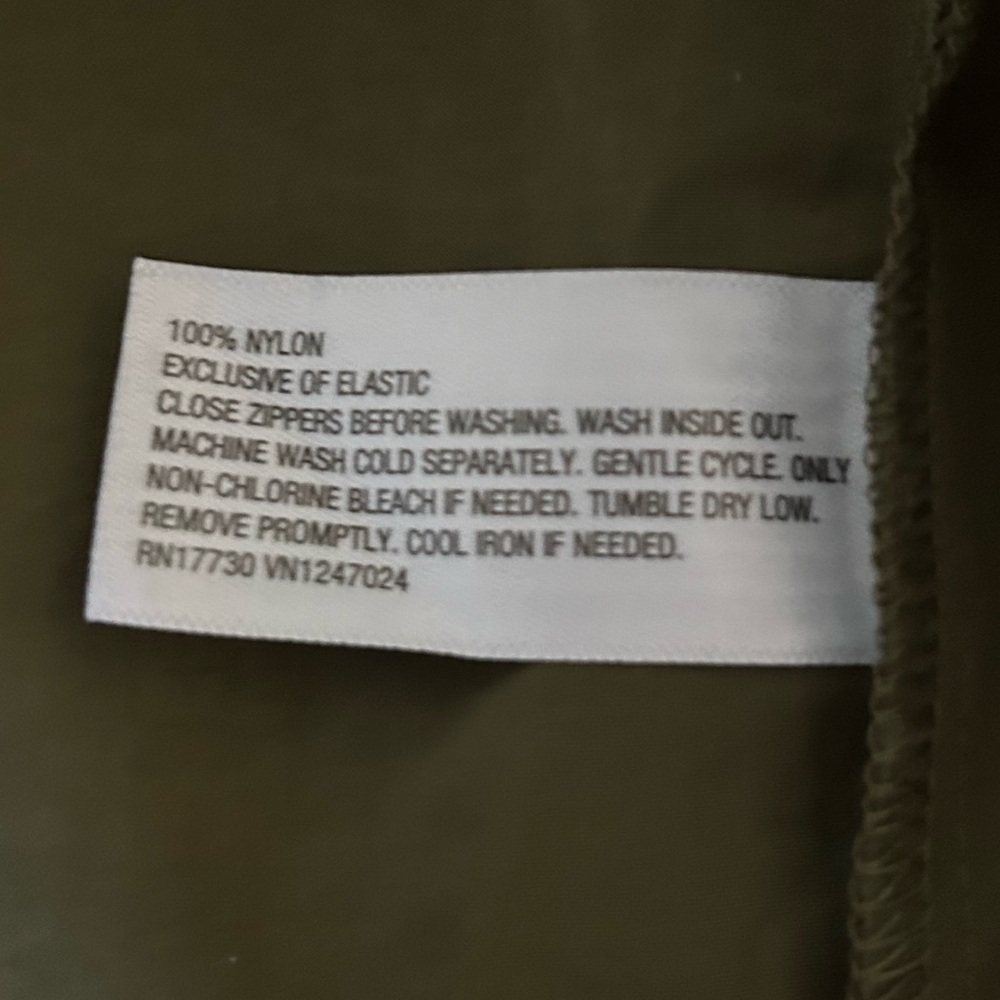 Future Collectives Zip Front Olive Green Midi Dress NWT Size Large - Picture 9 of 9